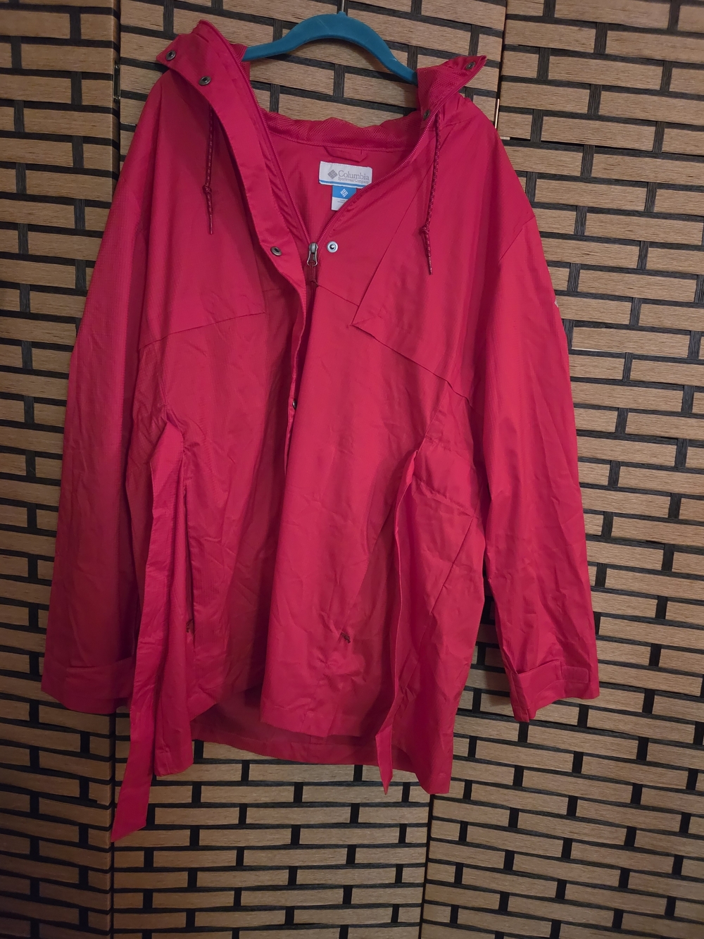 Columbia Women's Bright Red Hooded Trench Coat